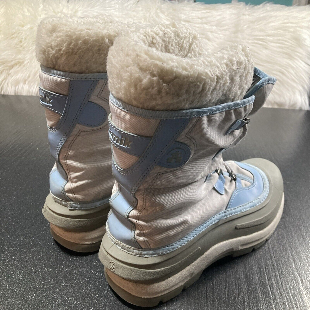 Kamik Womens Whitetail Snow Boots Sz 9 Light Blue White Lace Up Winter Boots